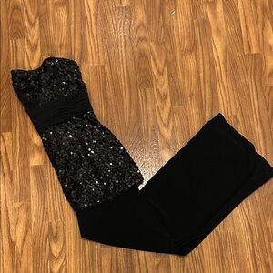 White House Black Market Black Sequin Jumpsuit